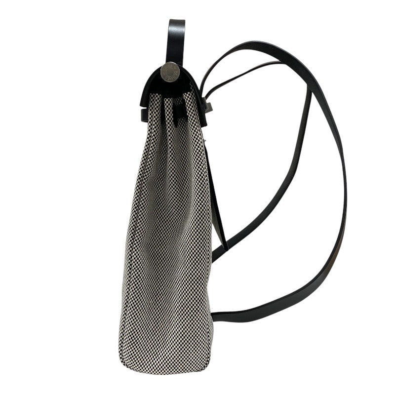 エルメス HERMES エールバッグジップアドPM Z刻 ブラック×ホワイト