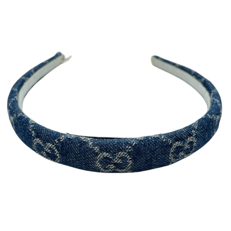 グッチ GUCCI カチューシャ 652835 ブルー GGデニム レディース その他