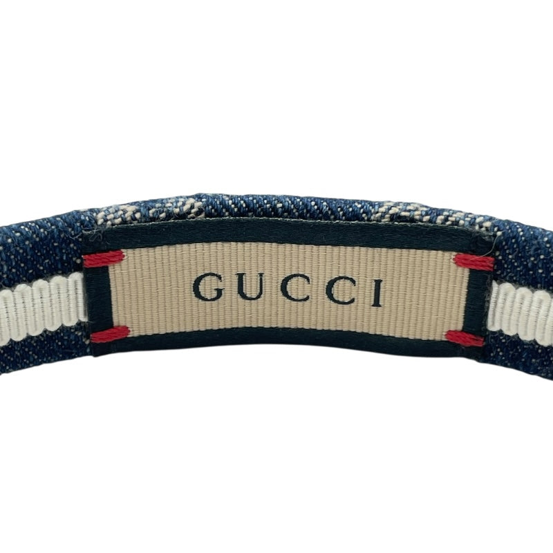 グッチ GUCCI カチューシャ 652835 ブルー GGデニム レディース その他