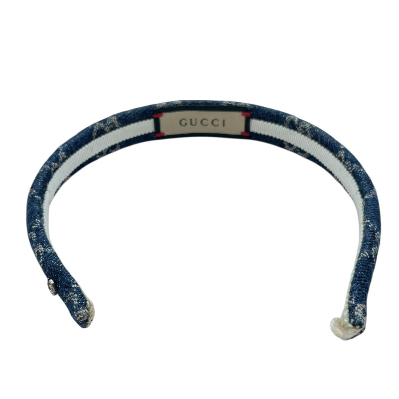 グッチ GUCCI カチューシャ 652835 ブルー GGデニム レディース その他