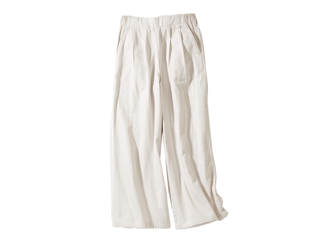 ダブルガーゼガウチョパンツ【広告商品】(30_S58cm 77_シャンブレー