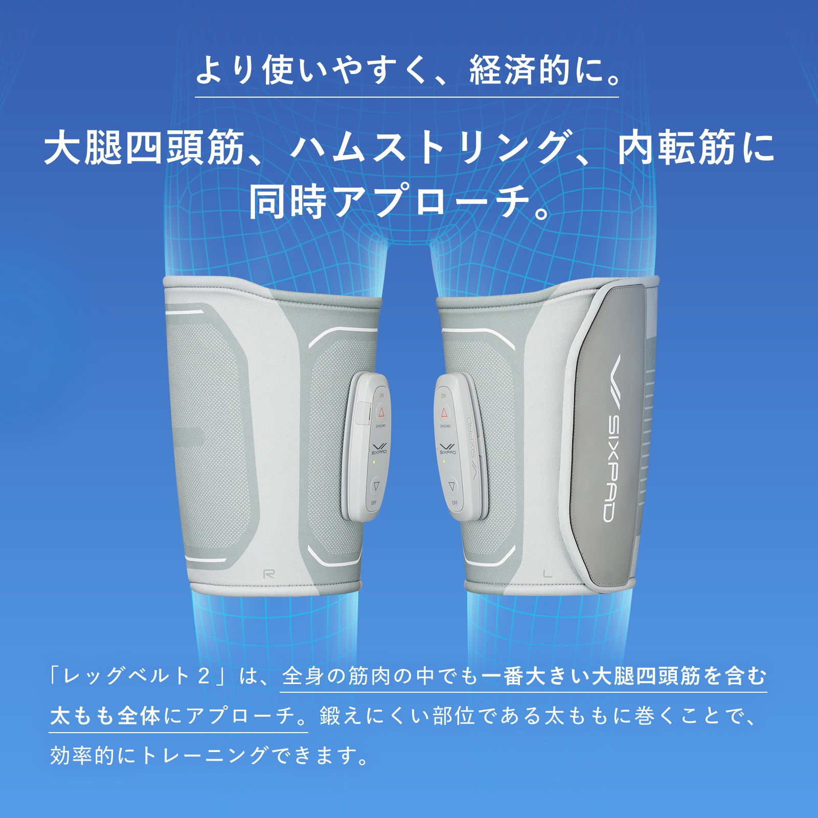 シックスパッド レッグベルト2 （M-Lサイズ）(M-L): MTG ONLINESHOP