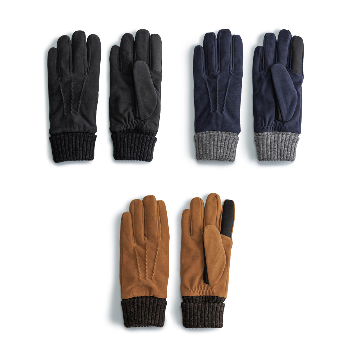 KURODA クロダ 男性用 ゴートスエードグローブ タッチパネル対応 〔手