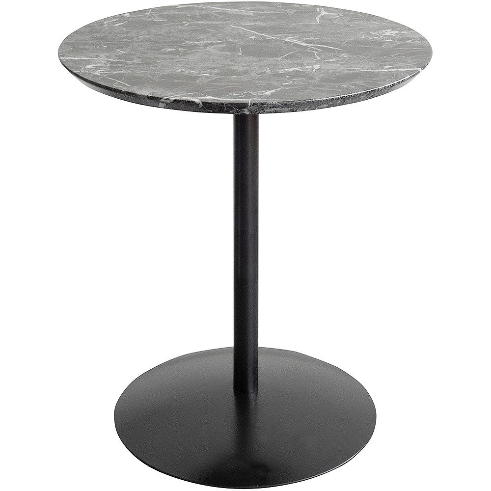 大理石柄サイドテーブル サントス ST-019D BK 組立必要【直送品】 返品