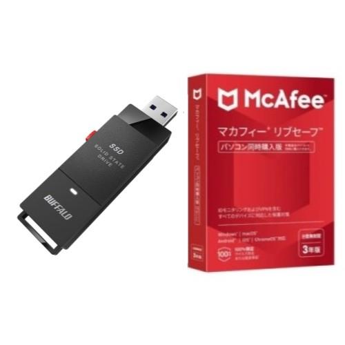 バッファロー(BUFFALO) SSD-PUT1.0U3-BKA ケーブルレス スティックSSD