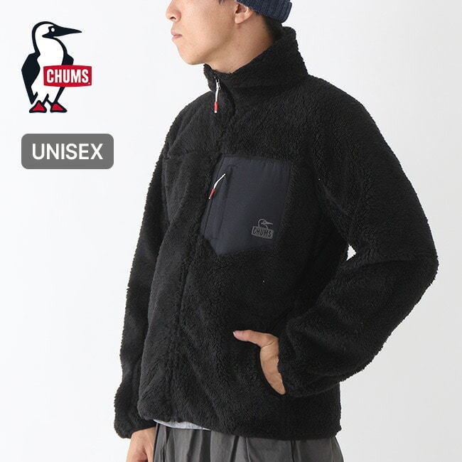 CHUMS チャムス ボンディングフリースジャケット(M／W ブラック