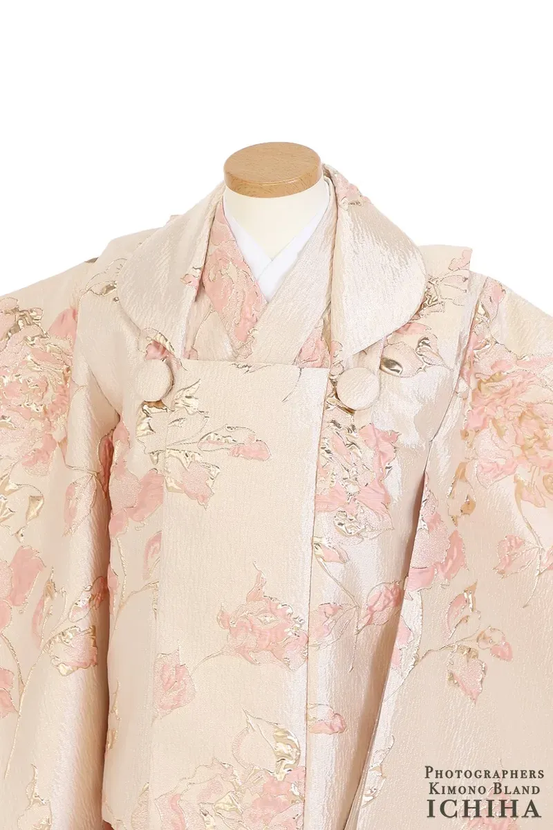 3歳七五三着物の最新おしゃれ洋花柄 着物レンタル