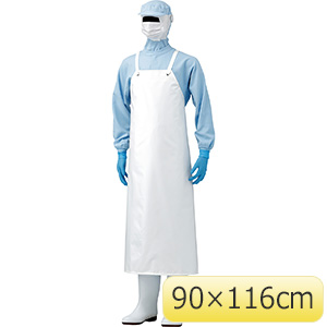 ウレタン胸付きエプロン ハトメ付 FIU－200B 90×116cm