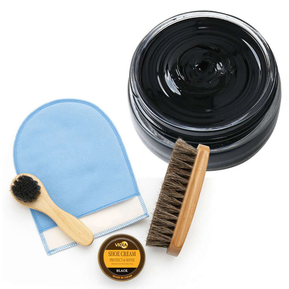 ヴィオラ VIOLA シュークリーム&磨き・塗布用ブラシセット