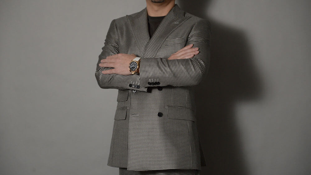 お客様のオーダースーツ】AGNONA (アニオナ) 千鳥柄シルク混ウール