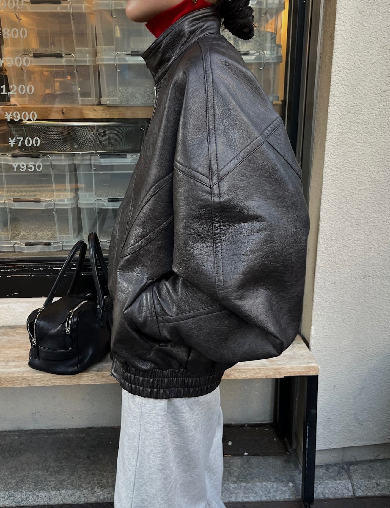 FAKE LEATHER BIG JACKET | efu(エフ)official通販サイト – efu official