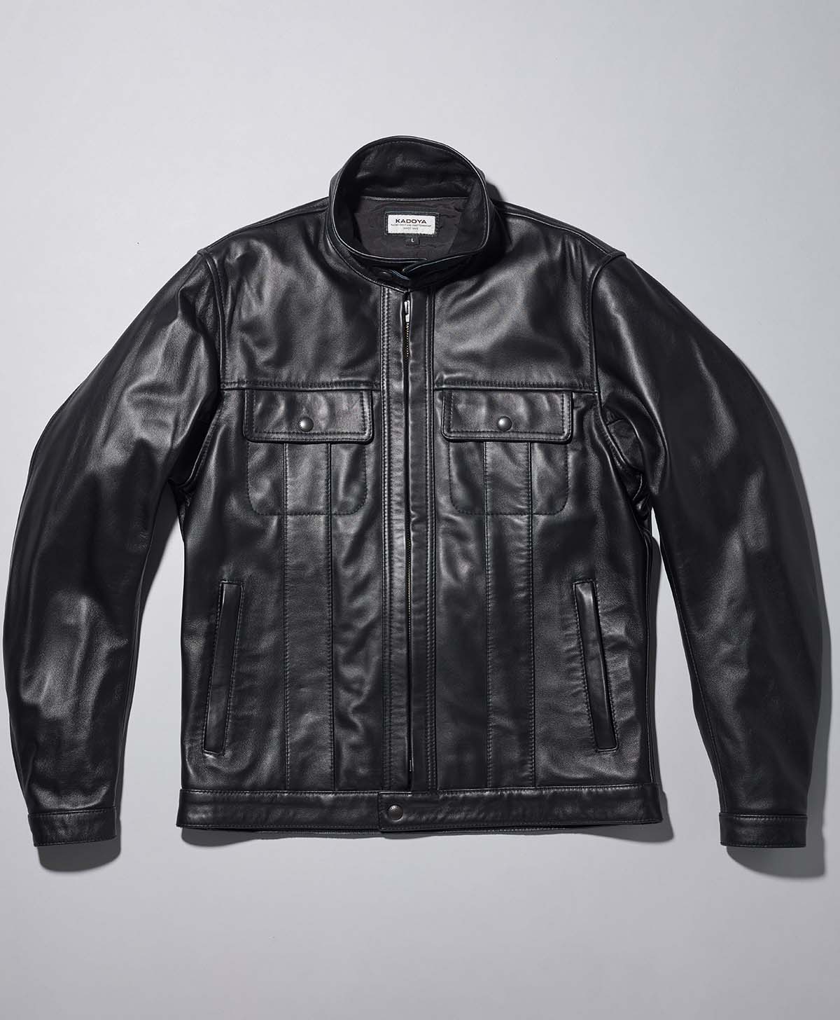 LEATHER TRACKER JACKET