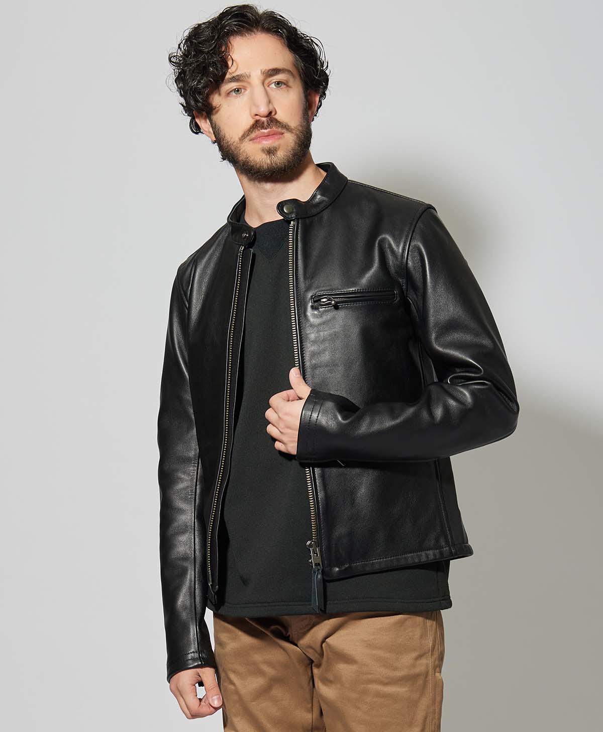 Leather jacket tight double leather jacket | Kadoya official