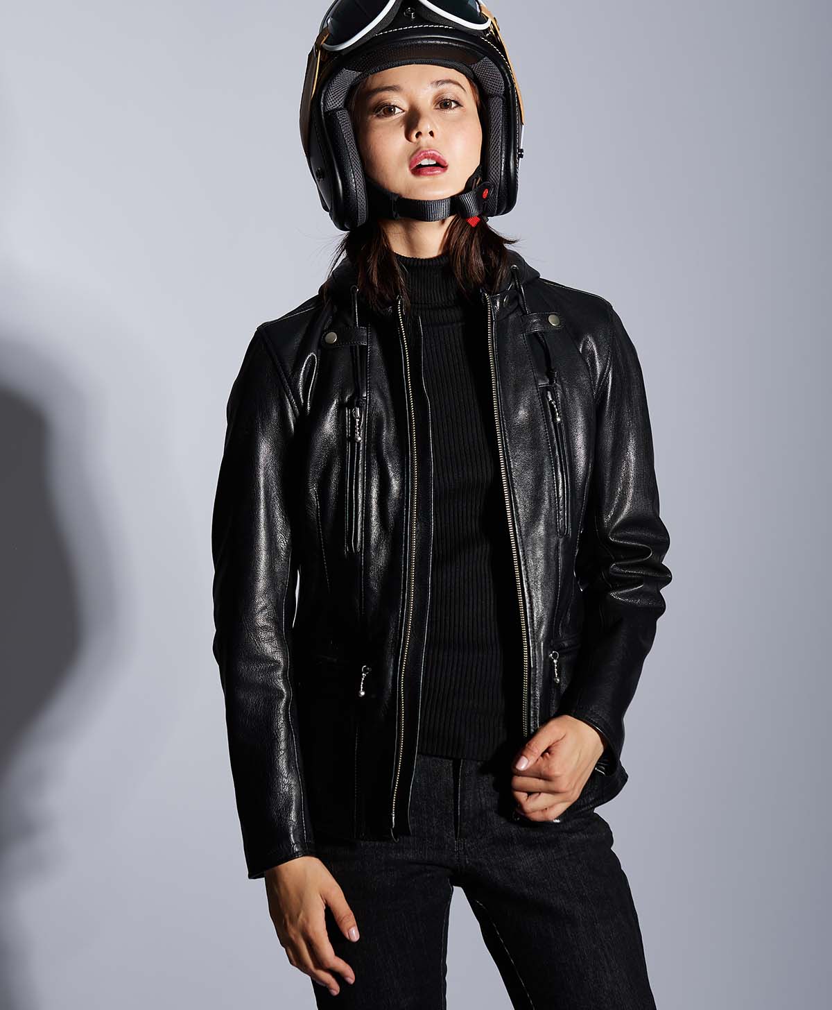 ナ*カ様 POLO レザージャケット 黒 フロントジッパー 楽天市場】ラルフ