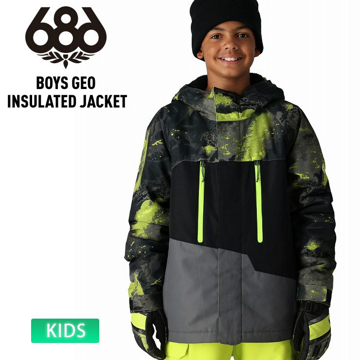 ARBLASTER GEO スノーボードジャケット M 黒/緑 ARBLASTER GEO