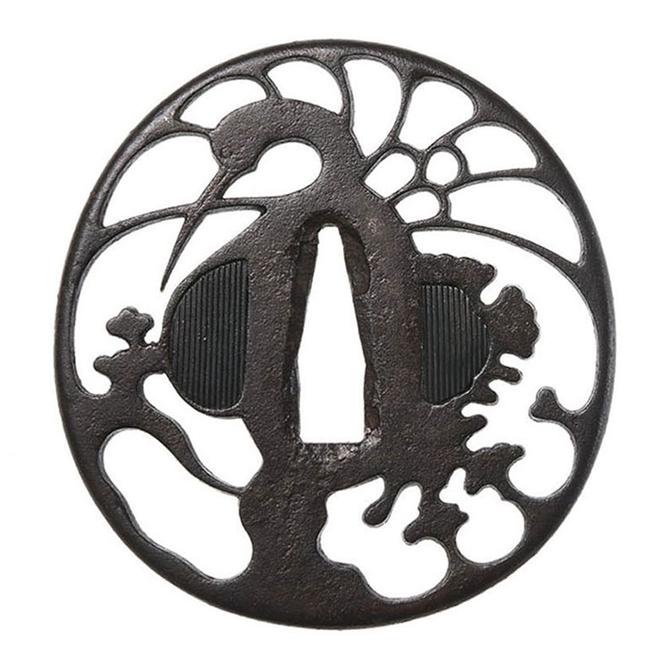 赤坂 巣籠鶴透鍔/鐔 ｜日本刀販売は永楽堂