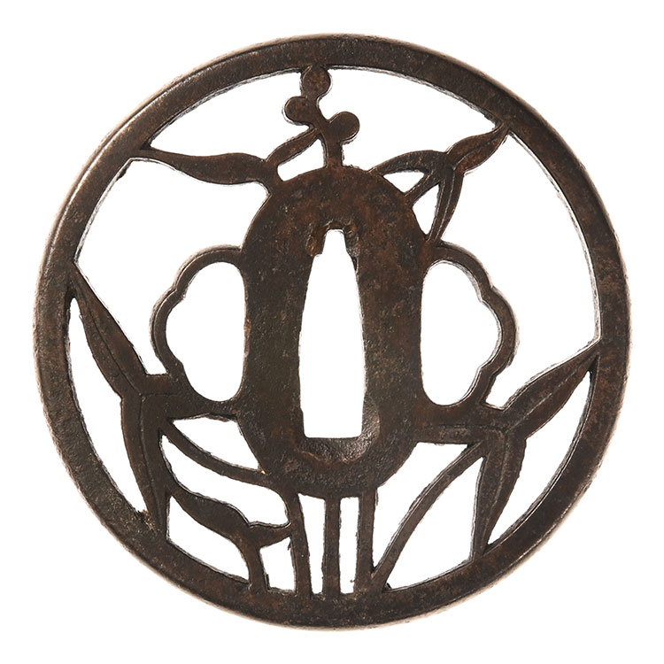 伝尾張 保存刀装具 沢瀉透鍔/鐔 ｜日本刀販売は永楽堂