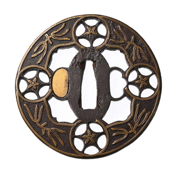 平安城 花透鍔/鐔 ｜日本刀販売は永楽堂