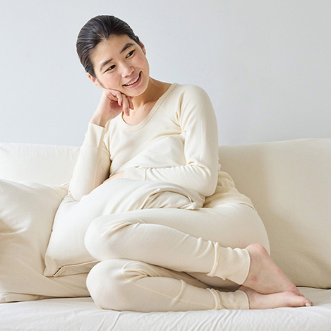 PRISTINE(プリスティン)｜2way片畦ニットベスト/ホワイト の通販