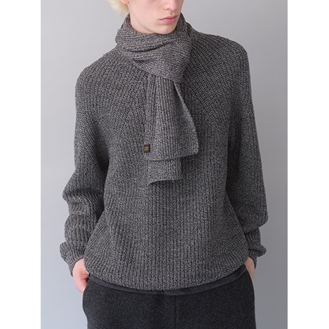 BATONER(バトナー)｜モヘア ノルディック タートルネック/ブラック の