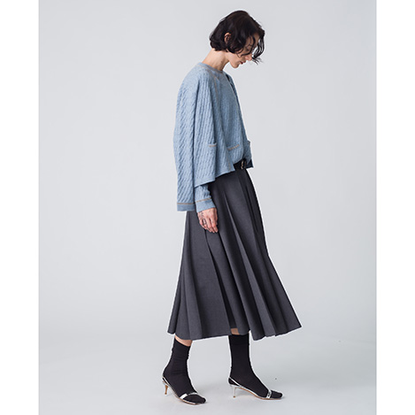 ebure(エブール)｜ローゲージカシミア タートルネックニットプル