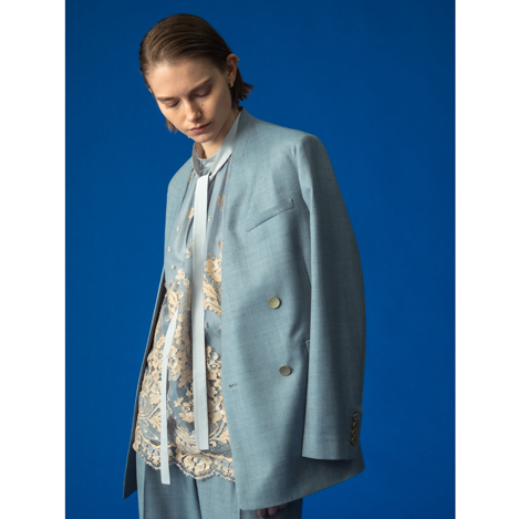 ebure(エブール)｜リュクスシャルムビーバー ノーカラーロングコート