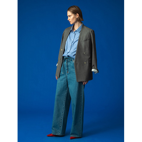 ebure(エブール)｜ライトオンスデニム 5ポケットパンツ/ブルー の通販