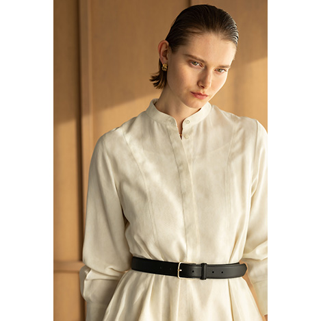 ebure(エブール)｜モヘアスパンコール クルーネックリブニットプル