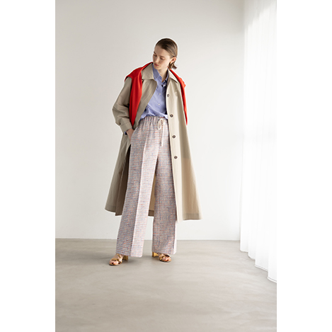 ebure(エブール)｜ハイゲージウールシルクカシミア Vネックニット