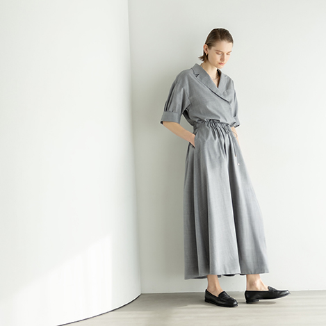 ebure(エブール)｜アルパカシャギー ノーカラーショートコート