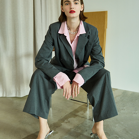 MAISON SPECIAL(メゾンスペシャル)｜Pinstripe Lace Shorts/ピン