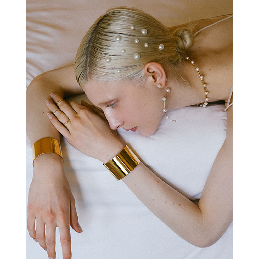 Bijou de M(ビジュードエム)｜レインボーピアス L（片耳用）/イエロー