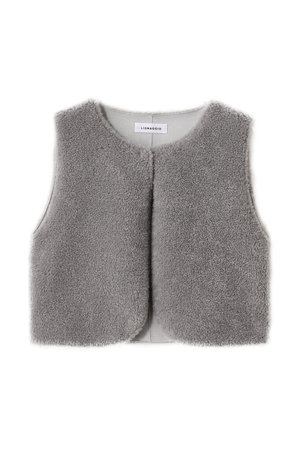 LIGNAGGIO(リナージオ)｜ラムボアフェイク 1枚仕立ノーカラーショート