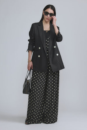 Chaos(カオス)｜リネンヘリンボンジャケット/ブラック の通販