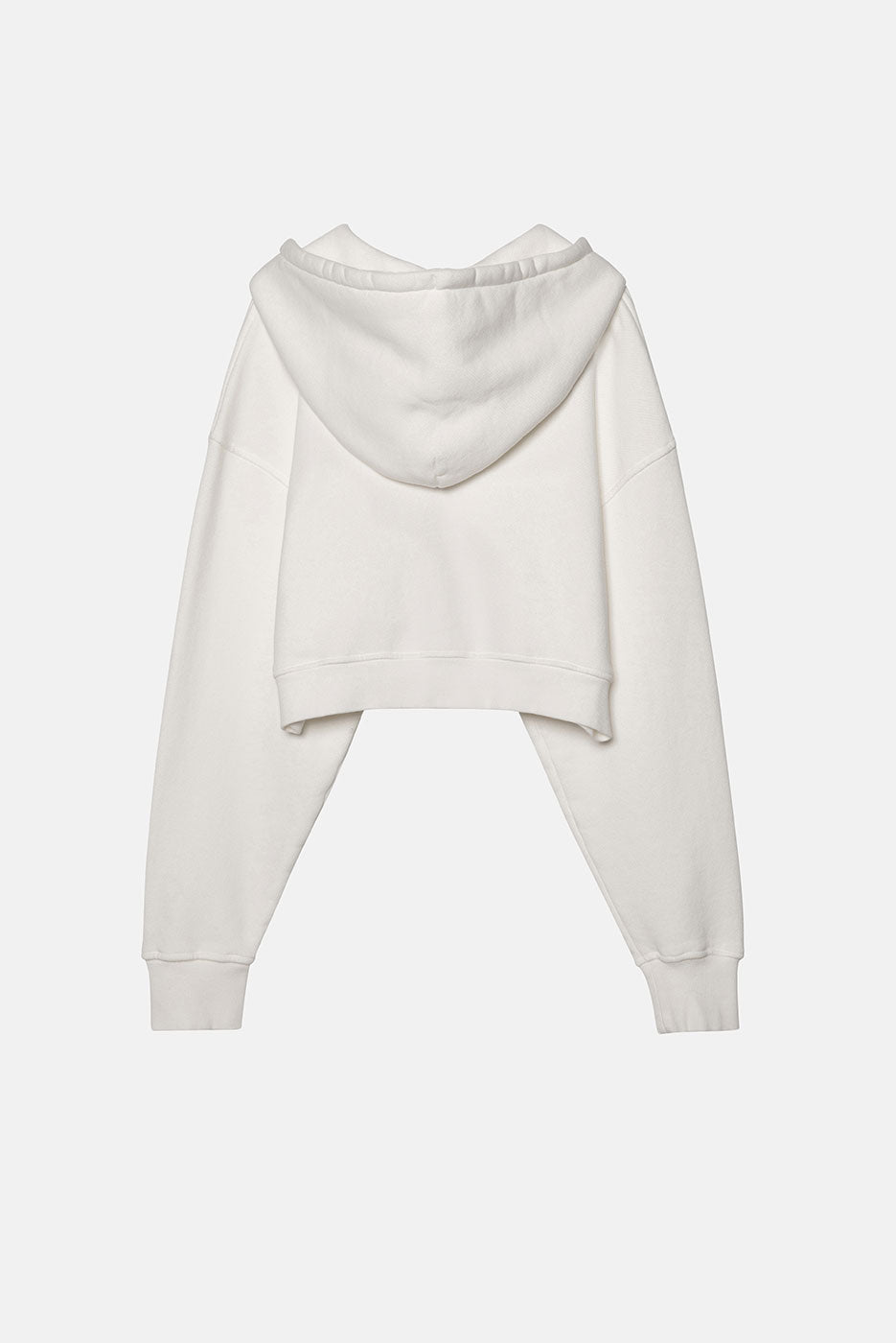 BABYDOLL CROP ZIP HOODIE in VINTAGE WHITE – Elwood Clothing