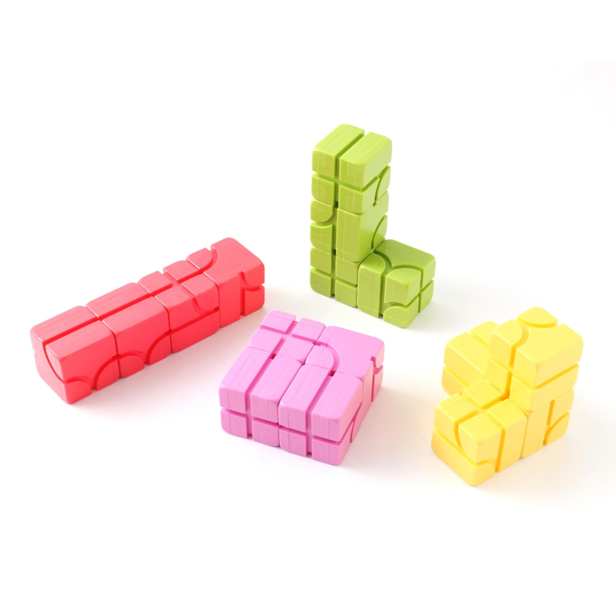 Qbi 軽量ブロック4個セット(イエロー) | ENGAGING TOYS 世界の知育玩具