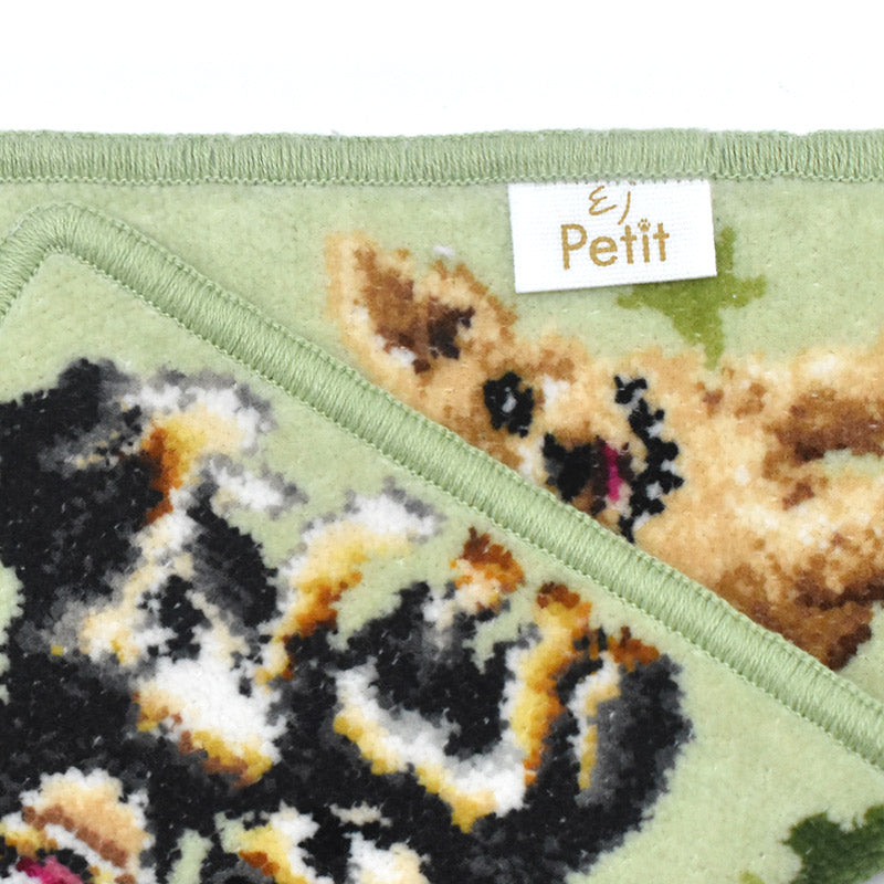 日本製 チワワ チワプー シェニール織 ハンカチ 23cm EjPetit pairs