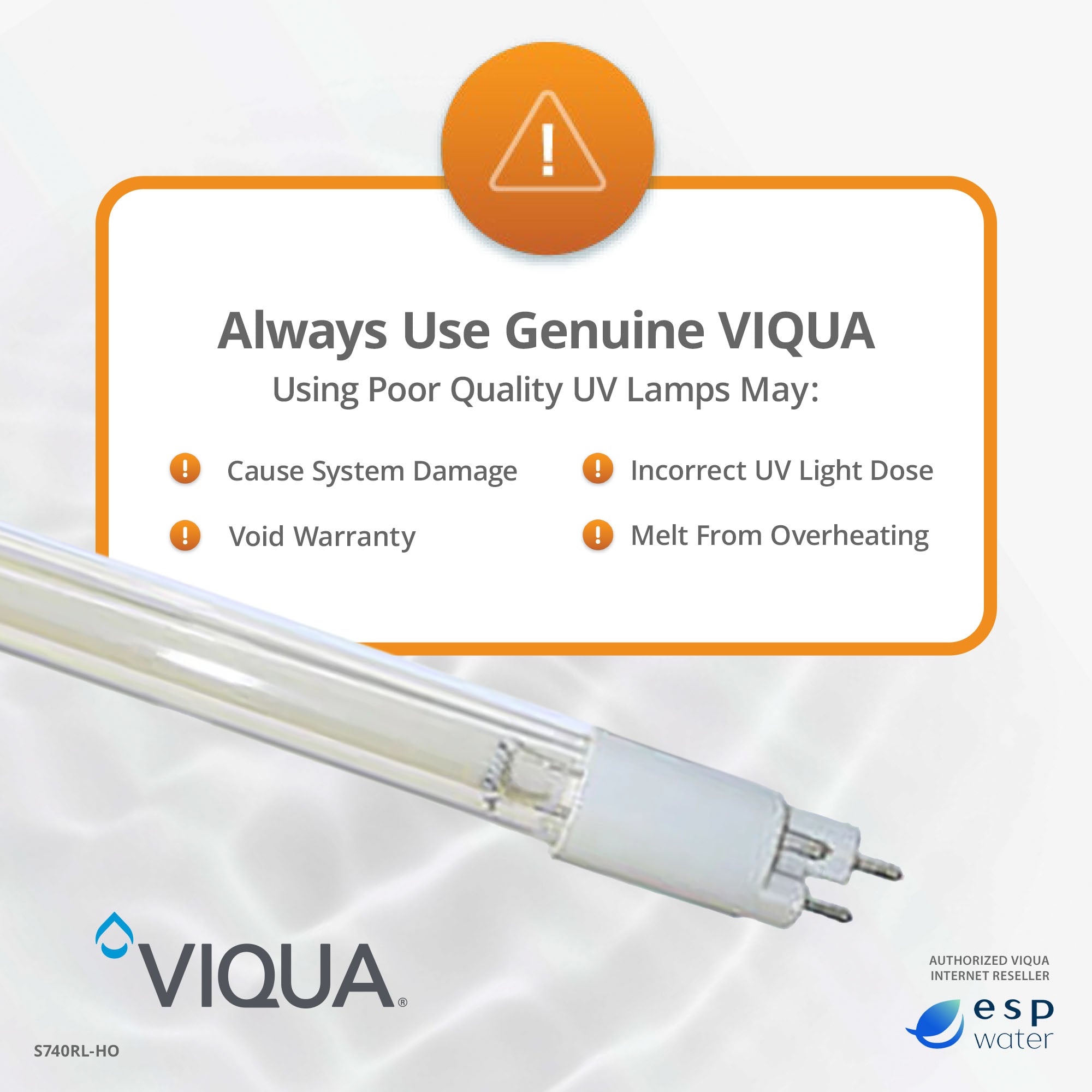 VIQUA S740RL-HO UV Replacement Lamp for SPV-15, SP740-HO, SC-740
