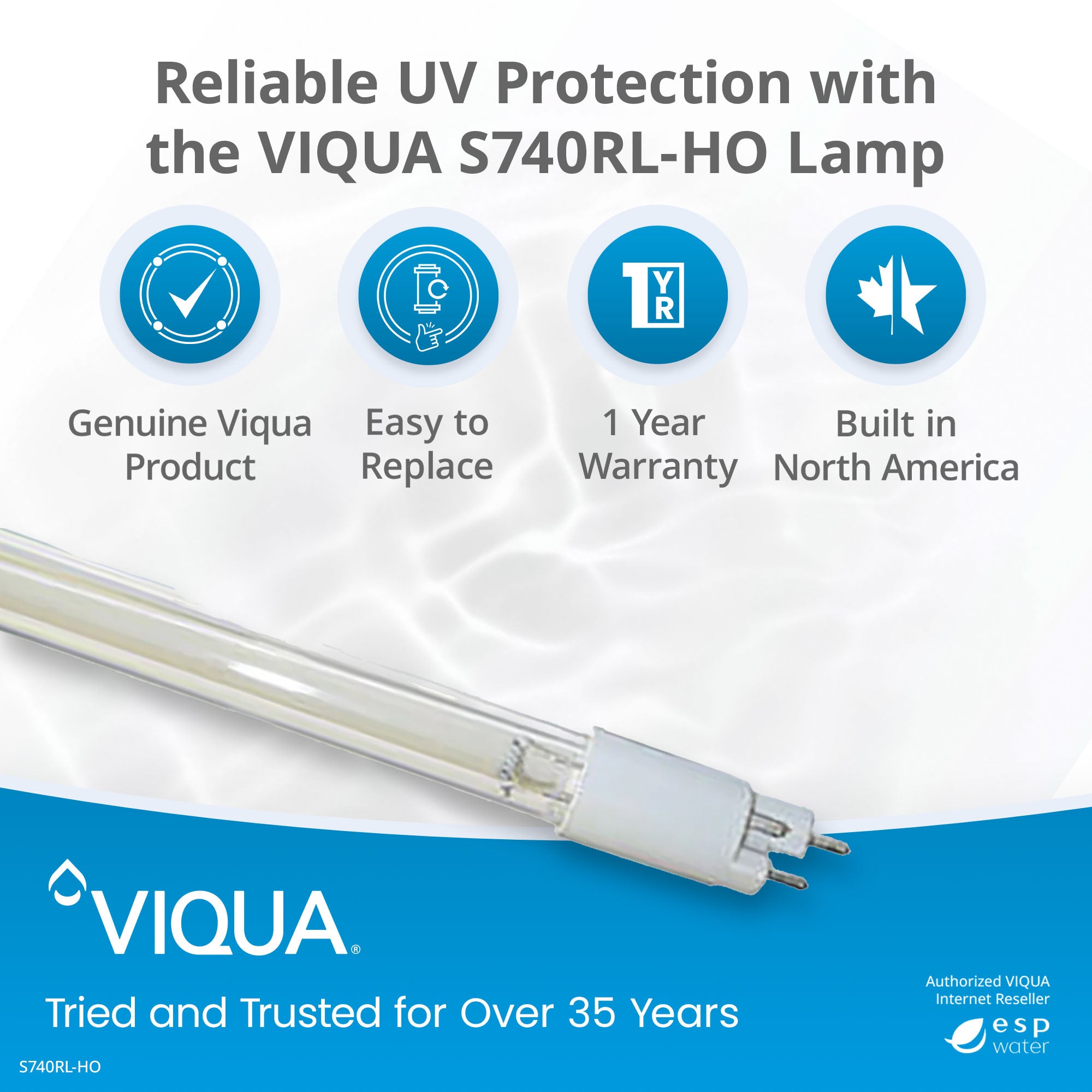 VIQUA S740RL-HO UV Replacement Lamp for SPV-15, SP740-HO, SC-740