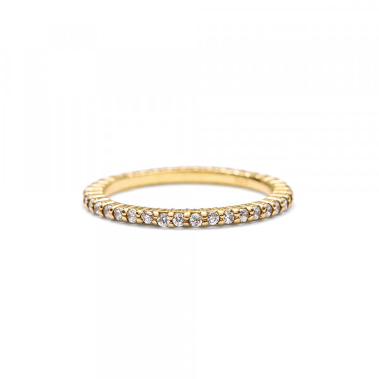 Mood】シルバー イエローゴールドメッキ キュービックジルコニア