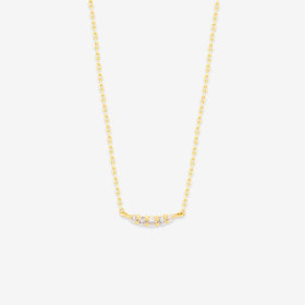 11月誕生石 K10 イエローゴールド ホワイトトパーズ 馬蹄 ネックレス