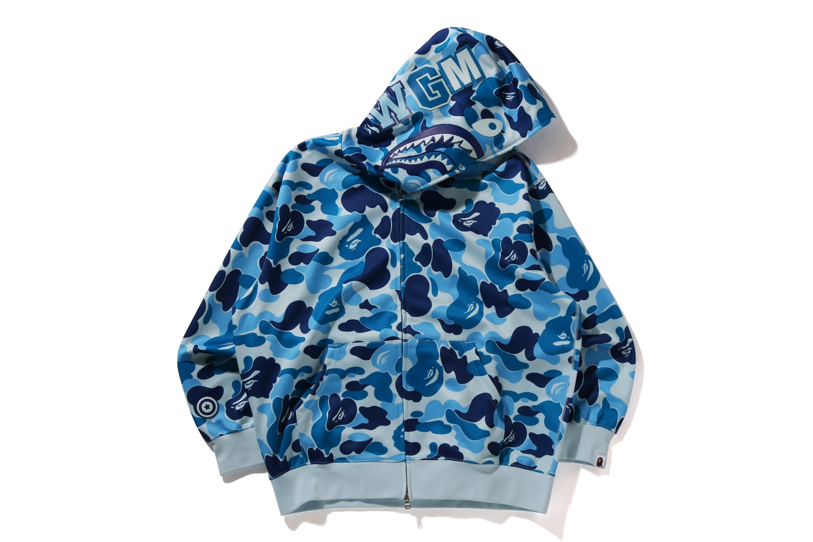 ABC CAMO POLYESTER RELAXED FIT SHARK FULL ZIP HOODIE – eu.bape.com