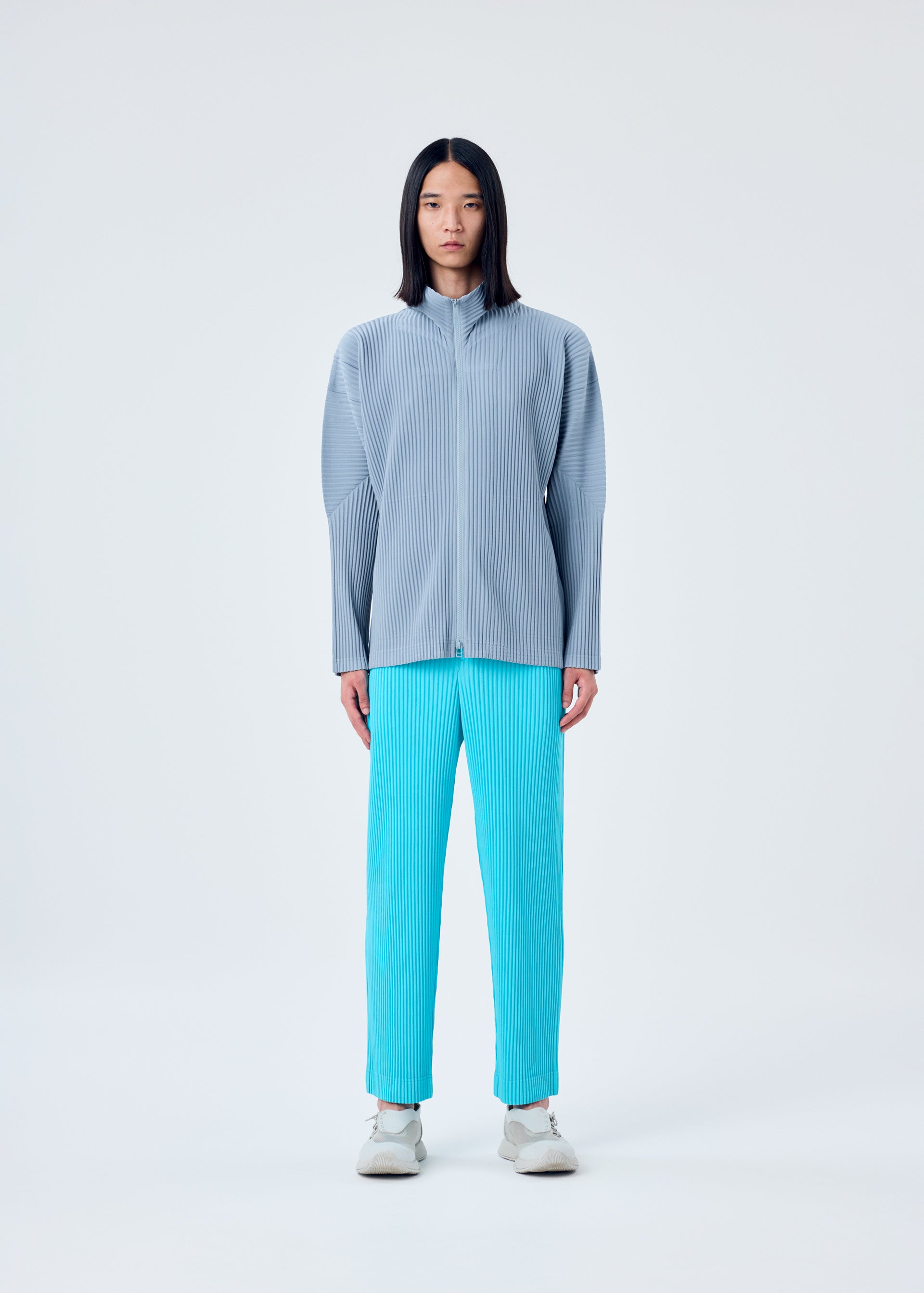 COLOR PLEATS Shirt Grey Blue – ISSEY MIYAKE EU