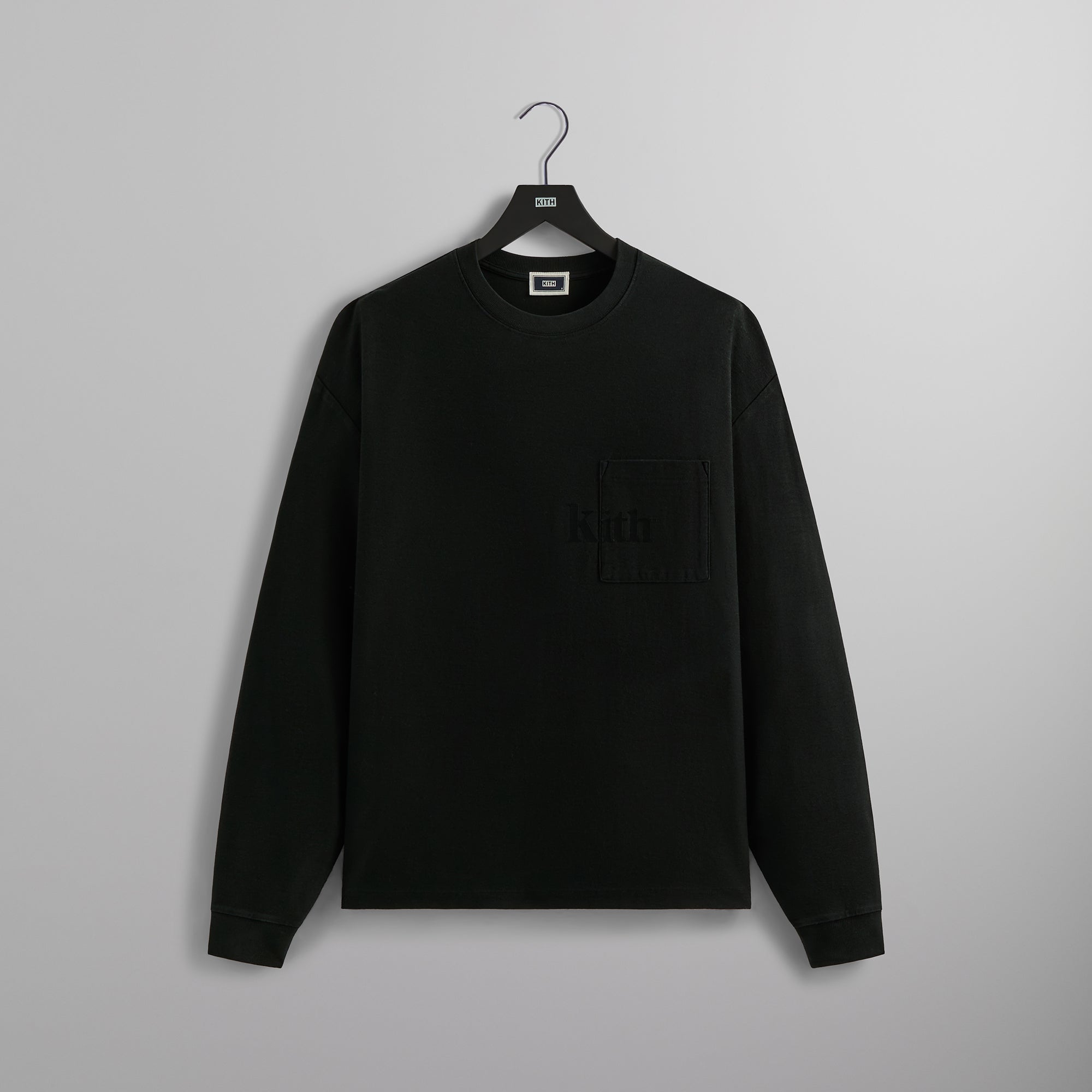 Kith Long Sleeve Quinn Tee - Black – Kith Europe