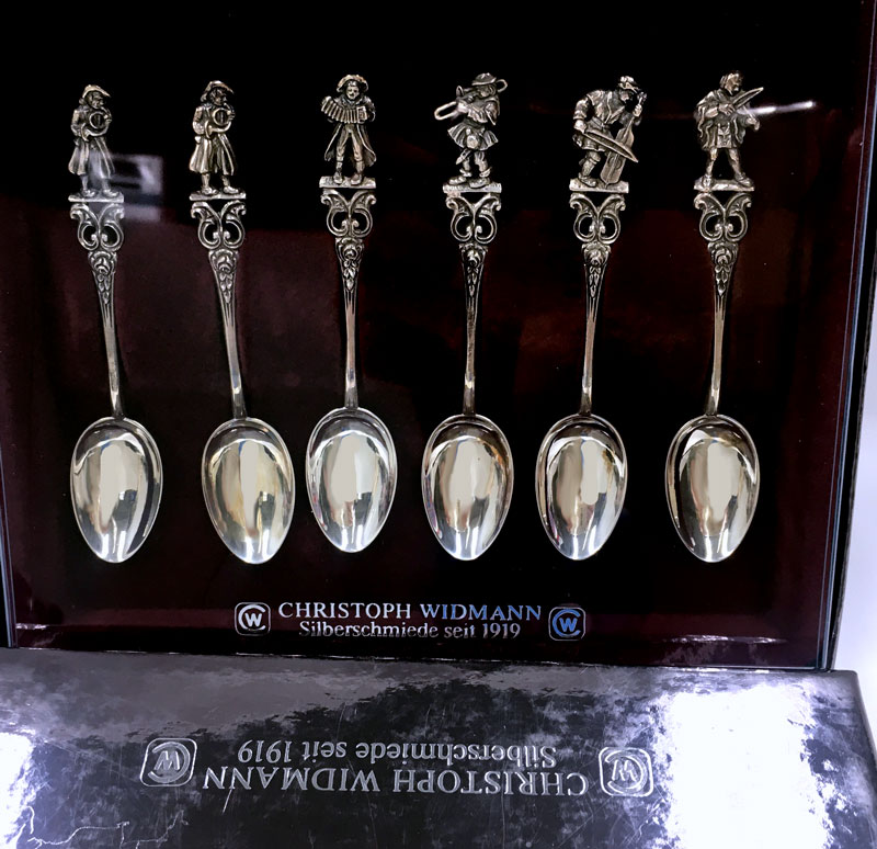 クリストフ ウィドマン 925 銀製 スプーンセット 6種のお花 立体