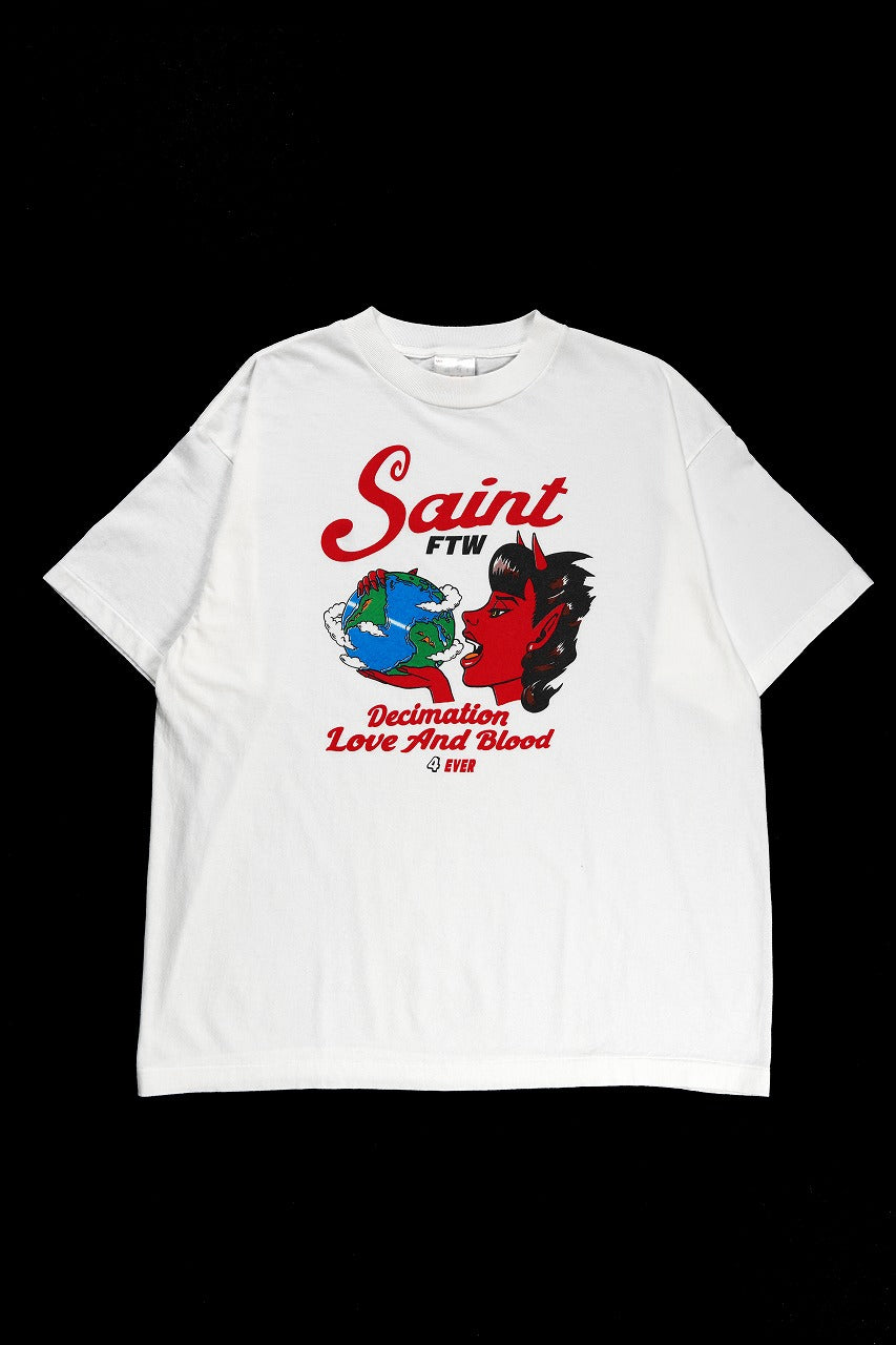 SAINT Mxxxxxx SS TEE / SAINT DEVIL (WHITE) - ETERNAL by LOOM