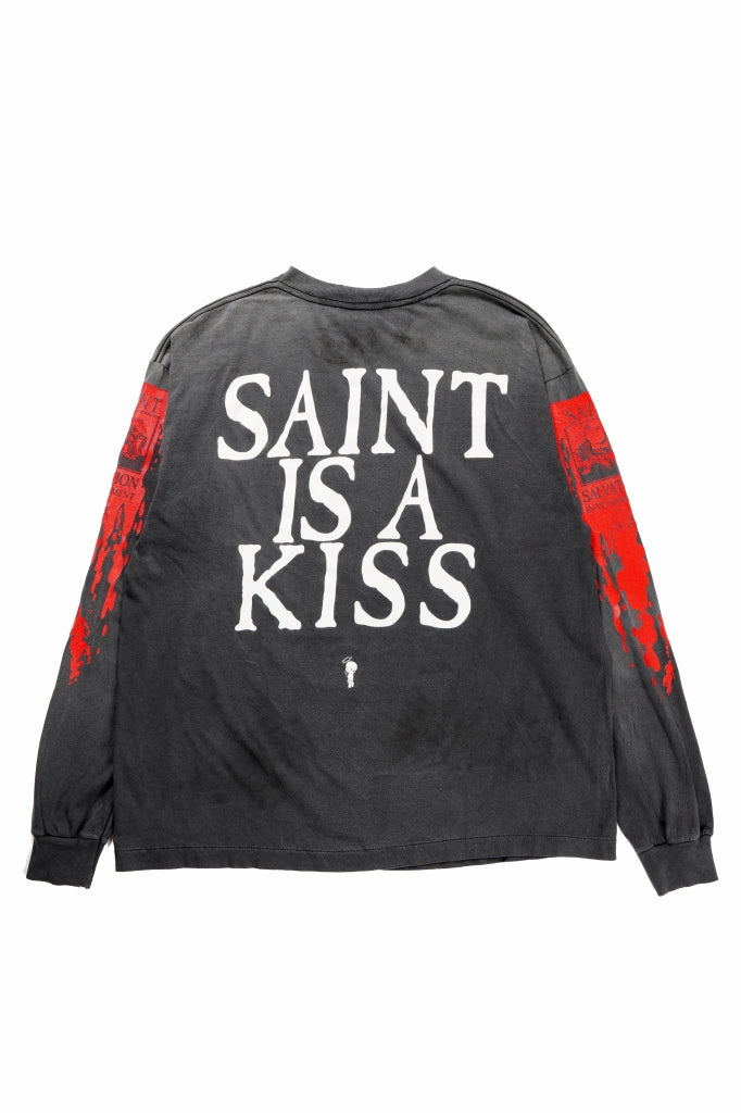 SAINT Mxxxxxx LS TEE / SAINT IS A KISS (BLACK) - ETERNAL by LOOM