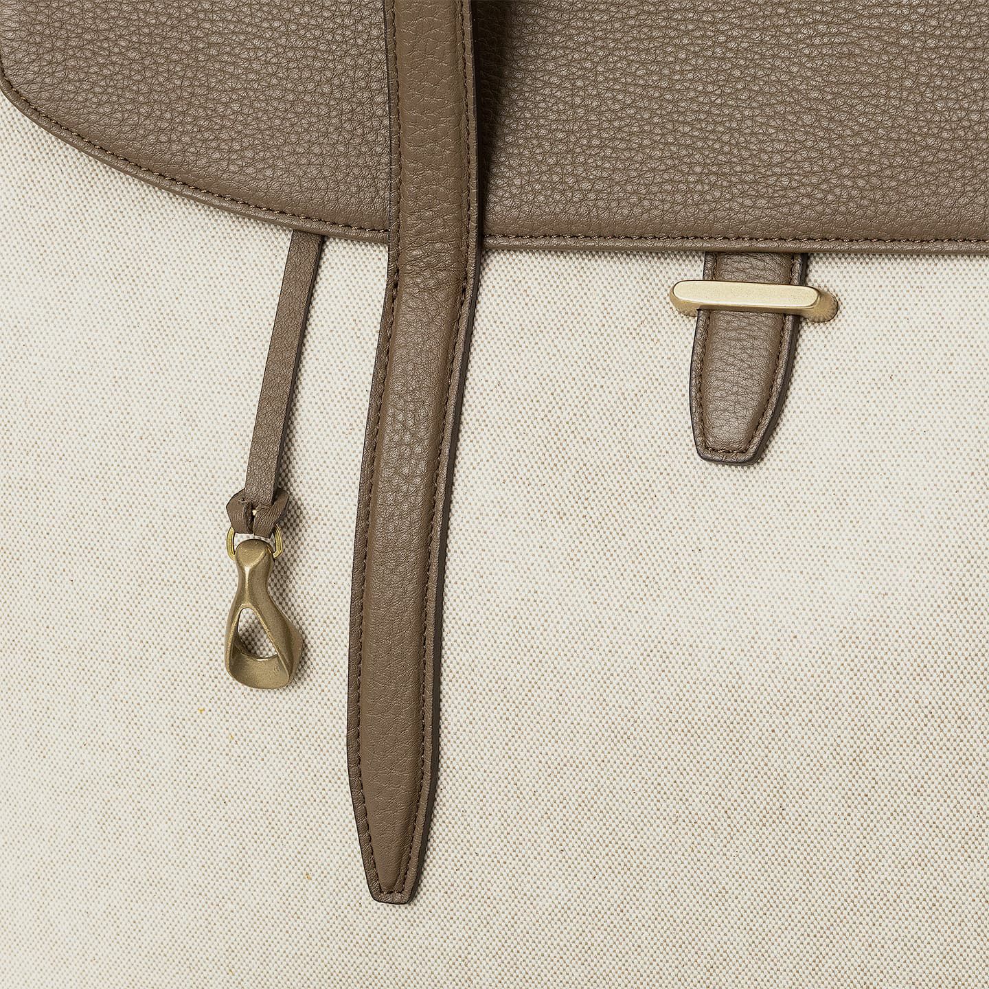 キャンバス フラップトートバッグ(L)《Embrace》 - Oak - | ETiAM