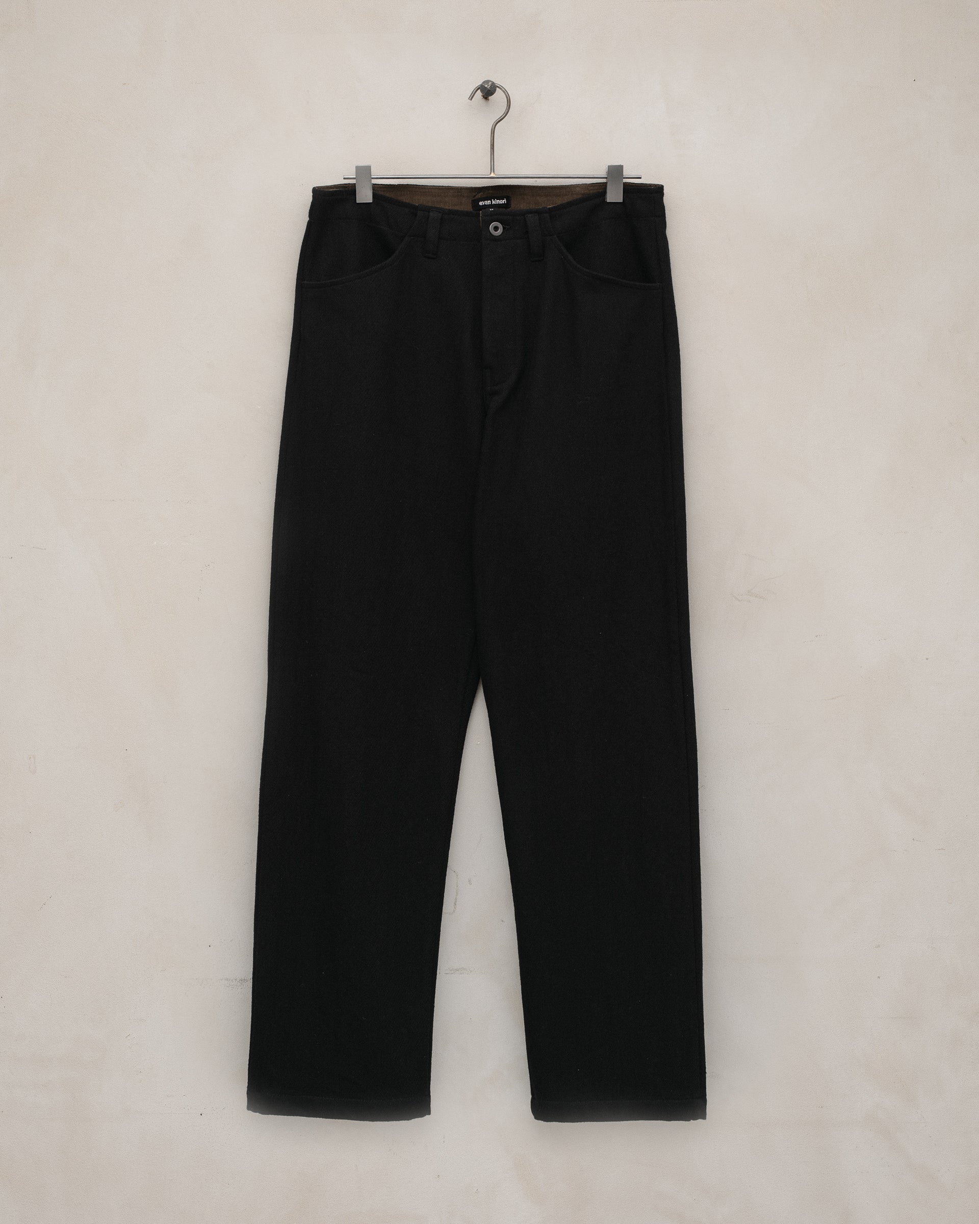 Flat Front Pant - Cotton Kersey, Black – evan kinori
