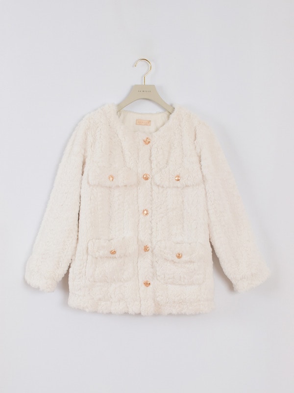 ゴールドボタンファーコート｜evelyn（エブリン）公式通販サイト